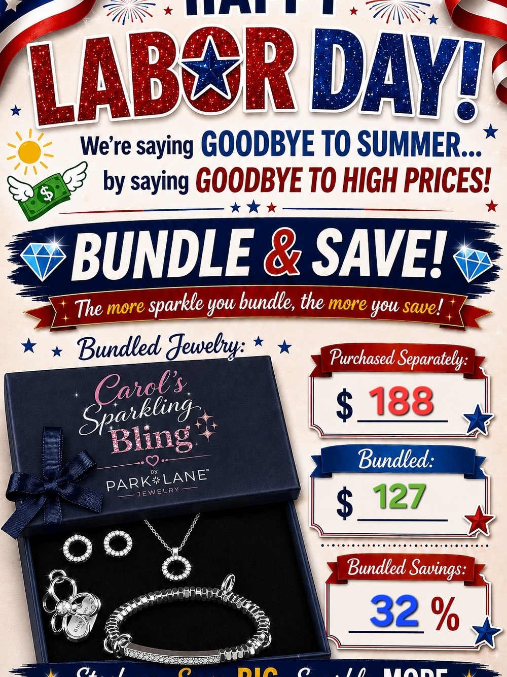 Park Lane Silver Bracelet, Ribg, Necklace & Earring Bundle